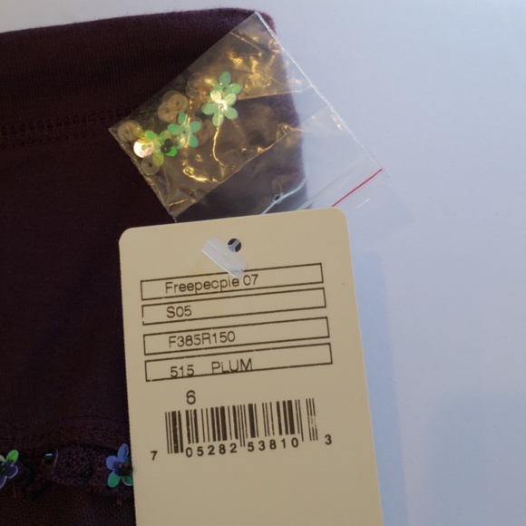 Free People Plum Skirt NWT Size 6 - Picture 3 of 3